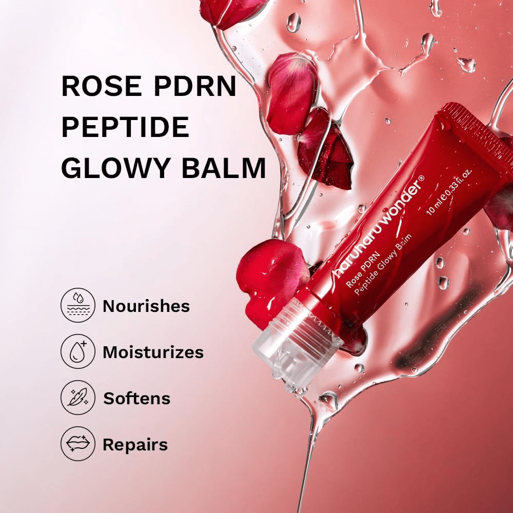 Haruharu Wonder Rose PDRN Peptide Glowy Balm – θρεπτική και ενυδατική φροντίδα χειλιών για ξηρά και σκασμένα χείλη