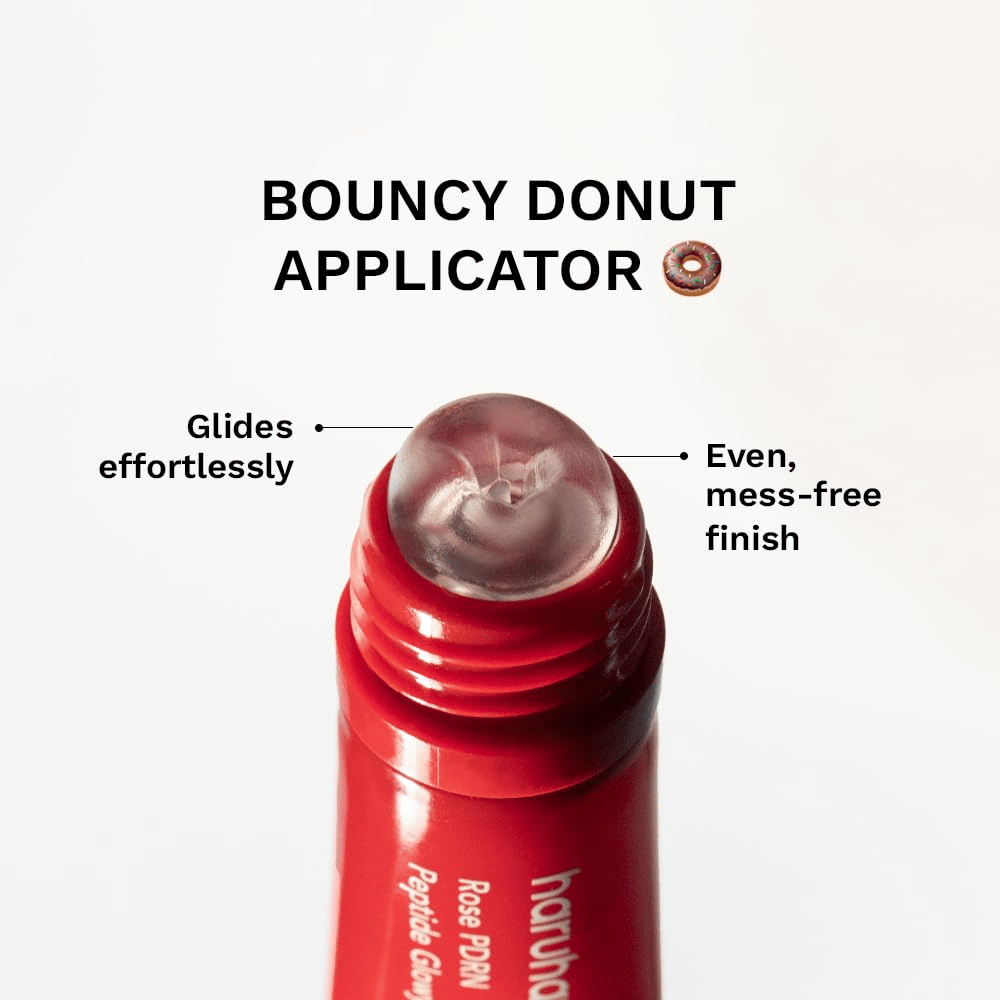 Haruharu Wonder Rose PDRN Peptide Glowy Balm – lip balm με στρογγυλό απλικατέρ για ομοιόμορφη εφαρμογή