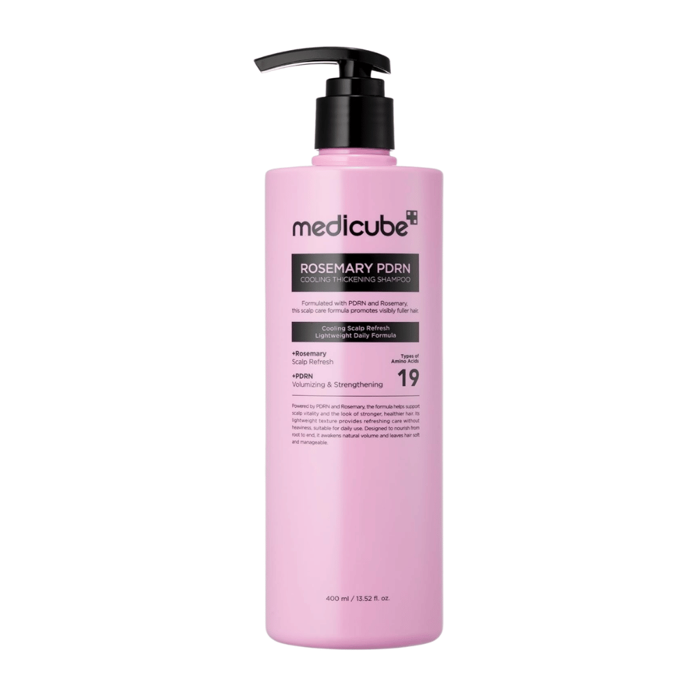 Medicube Rosemary PDRN Cooling Thickening Shampoo σε μπουκάλι με αντλία 400 ml για καθημερινή περιποίηση του τριχωτού της κεφαλής και των μαλλιών