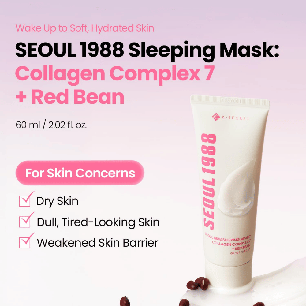 K-SECRET SEOUL 1988 Sleeping Mask 60 ml – κορεάτικη μάσκα νύχτας για ξηρή, θαμπή και αφυδατωμένη επιδερμίδα.