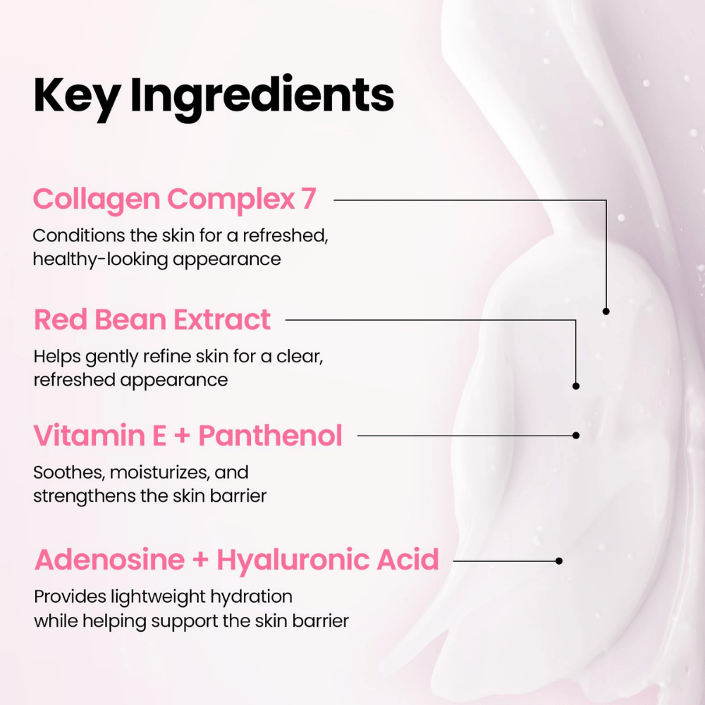 K-SECRET SEOUL 1988 Sleeping Mask – περιέχει Collagen Complex 7, εκχύλισμα κόκκινου φασολιού, βιταμίνη E, πανθενόλη, αδενοσίνη και υαλουρονικό οξύ.