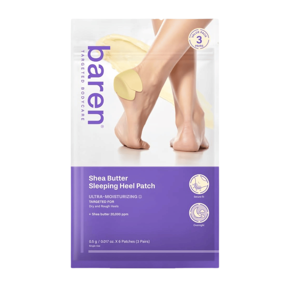 BAREN Shea Butter Sleeping Heel Patch – συσκευασία με 6 patches για ξηρές και τραχιές φτέρνες