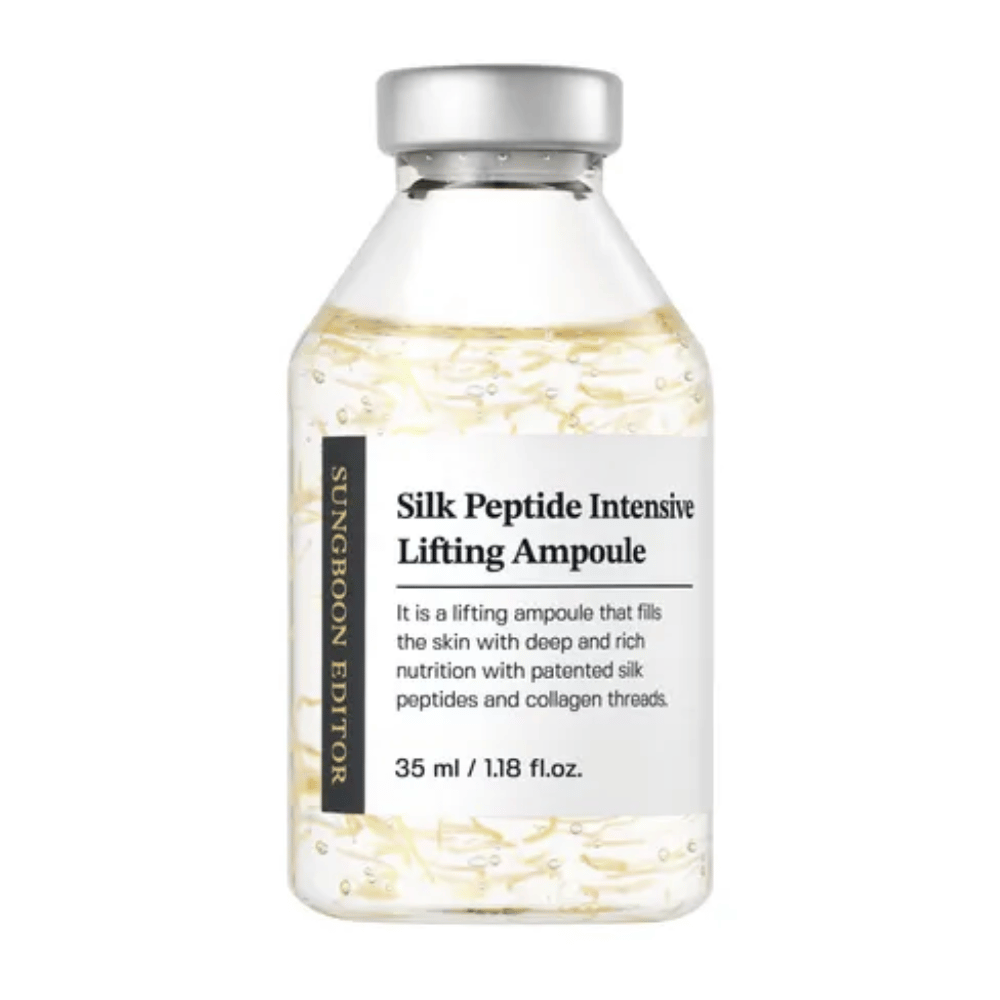 SUNGBOON EDITOR Silk Peptide Intensive Lifting Ampoule Ορός προσώπου 35 ml με κολλαγόνο και πεπτίδια για αντιγήρανση, πιο σφριγηλή επιδερμίδα και βελτιωμένη υφή δέρματος.
