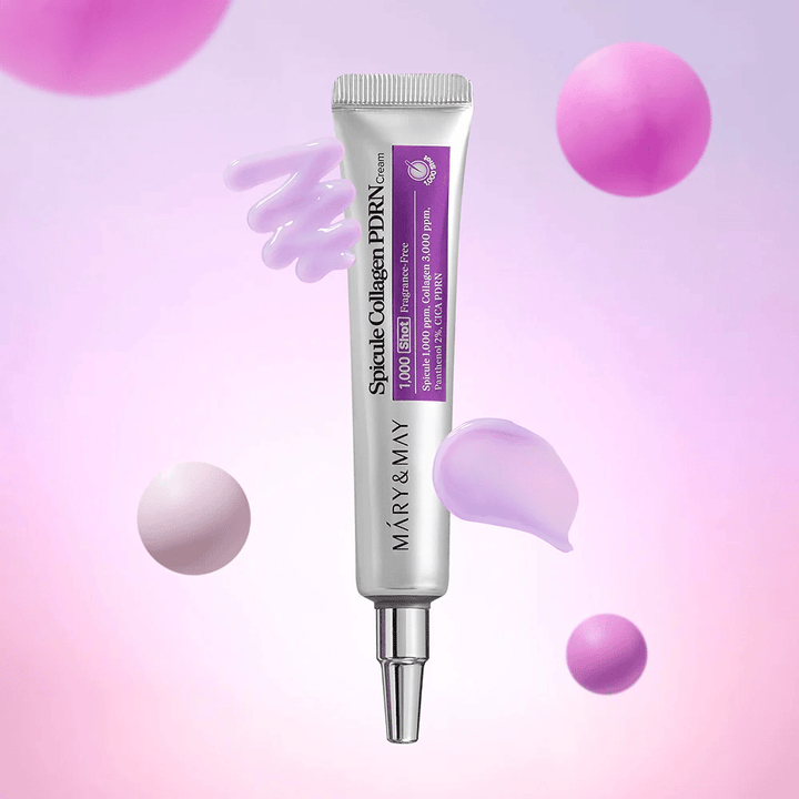 Mary & May Spicule Collagen PDRN Cream με υφή κρέμας, προηγμένη κορεατική περιποίηση δέρματος που διεγείρει την ανανέωση των κυττάρων και προσφέρει πιο σφιχτό δέρμα.