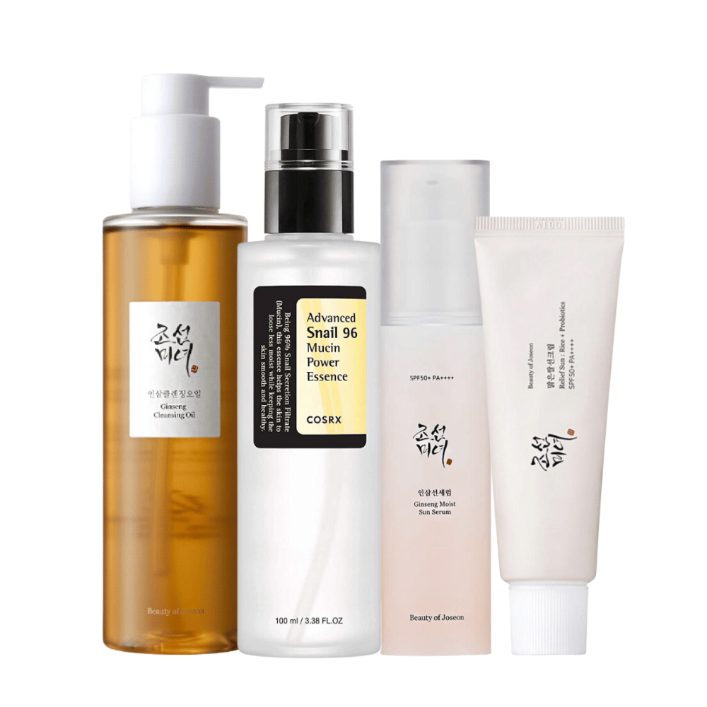 K-Beauty Το Summer Essentials Kit περιέχει ουσία ισχύος από βλέννα σαλιγκαριού και έλαιο καθαρισμού ginseng.