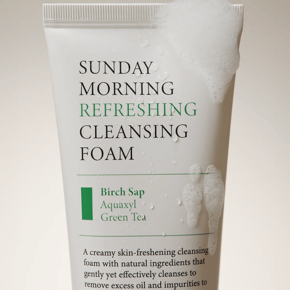 AXIS-Y Sunday Morning Refreshing Cleansing Foam με χυμό σημύδας, Aquaxyl και πράσινο τσάι