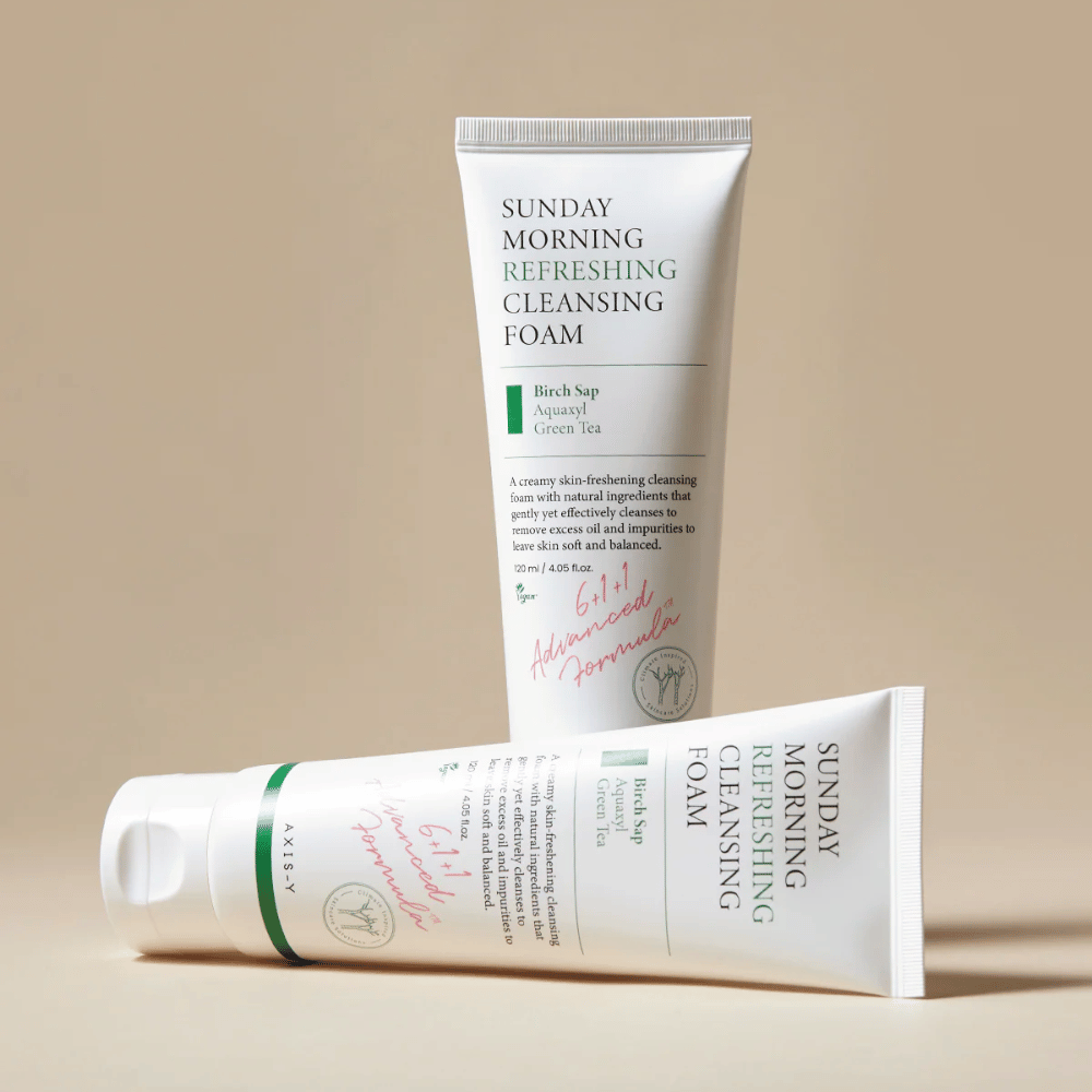 AXIS-Y Sunday Morning Refreshing Cleansing Foam με δύο προϊόντα και φυσικά συστατικά