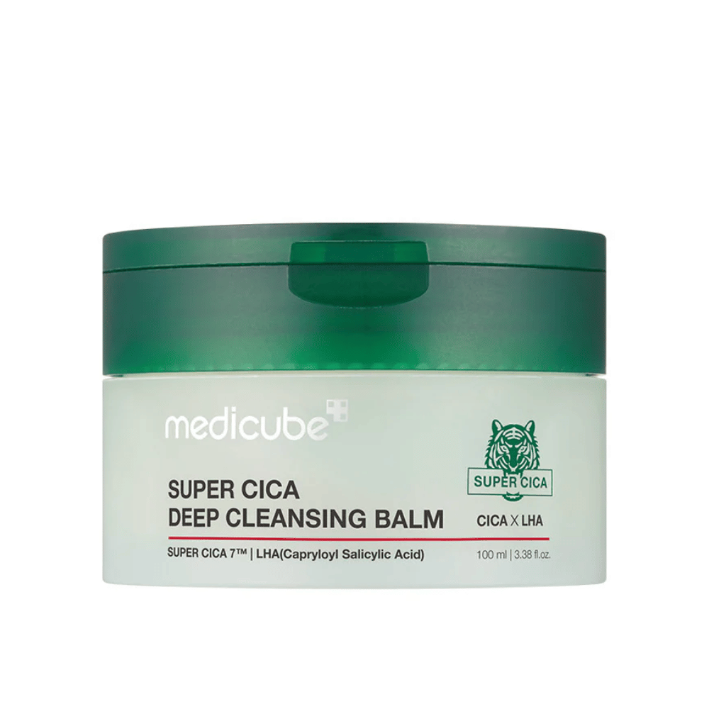 Medicube Super Cica Deep Cleansing Balm είναι ένα καθαριστικό βάλσαμο που καθαρίζει βαθιά τους πόρους και αφαιρεί το μακιγιάζ και τις ακαθαρσίες. Είναι εμπλουτισμένο με Super Cica και LHA για να καταπραΰνει και να ισορροπεί το δέρμα, ενώ αφήνει το δέρμα φρέσκο και ενυδατωμένο.