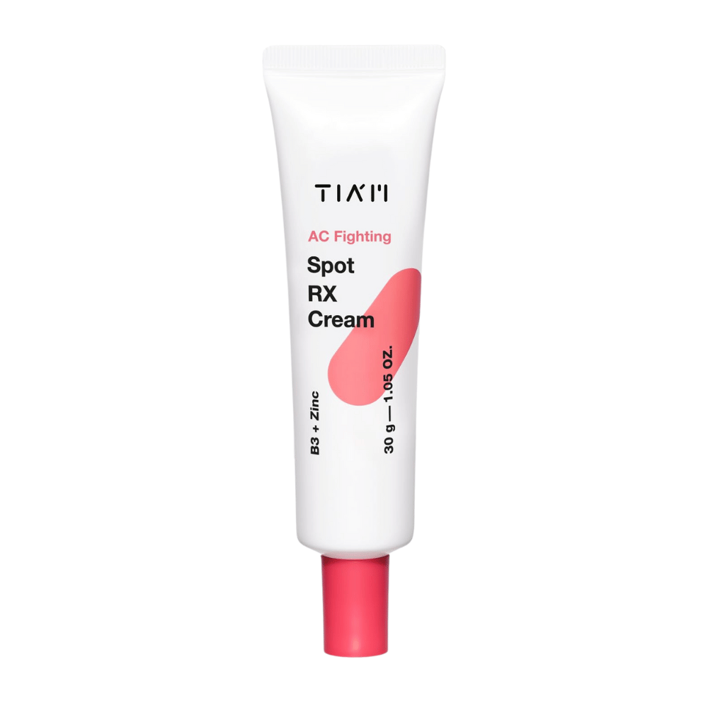 TIA'M AC Fighting Spot RX Cream – σημειακή θεραπεία με ψευδάργυρο και νιασιναμίδη για ακάθαρτο δέρμα, μειώνει τη φλεγμονή και την ερυθρότητα.