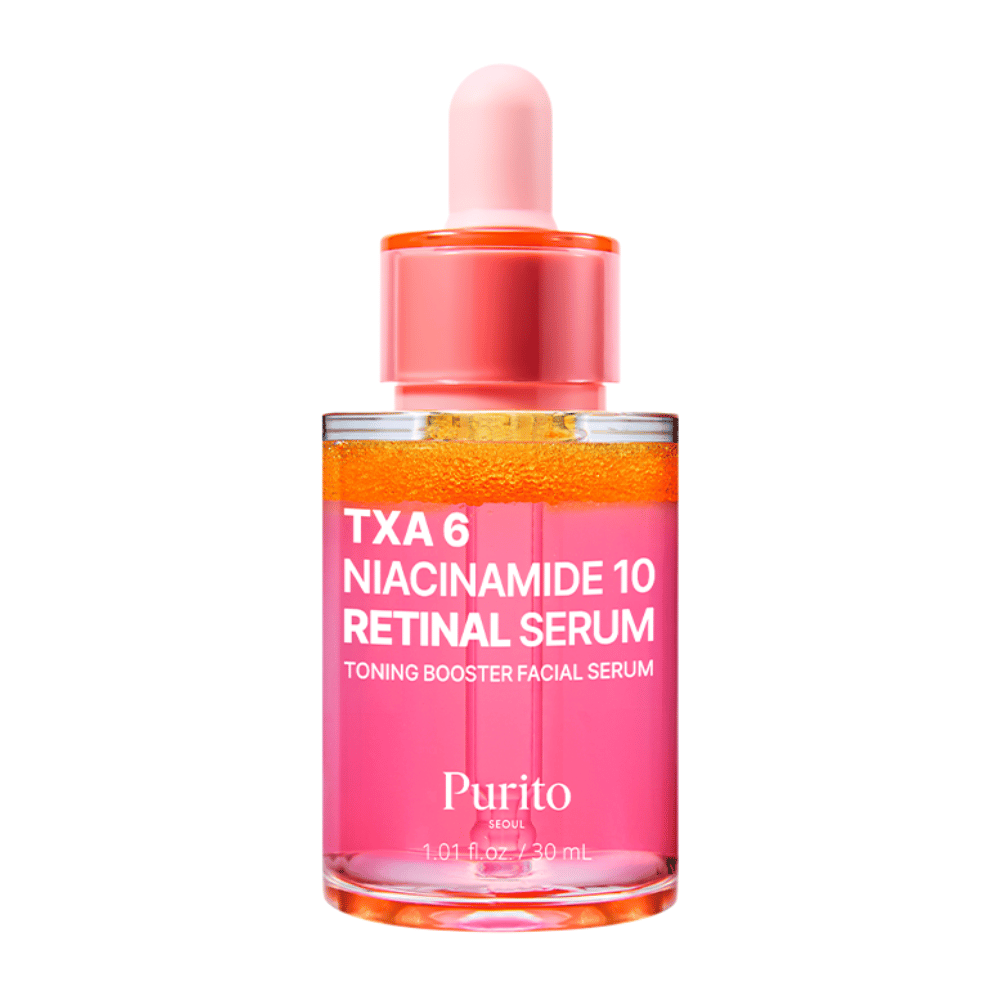 Εικόνα προϊόντος για Purito TXA 6 Niacinamide 10 Retinal Serum 30 ml. Ορός ενίσχυσης τόνου που βελτιώνει τη δομή και τη λάμψη του δέρματος.