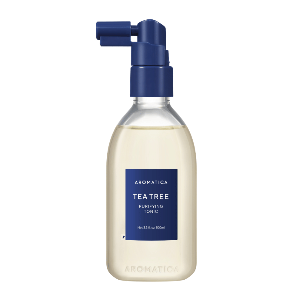 1. AROMATICA Tea Tree Purifying Tonic 100 ml – εικόνα προϊόντος του τονωτικού για το τριχωτό της κεφαλής με ακροφύσιο ψεκασμού