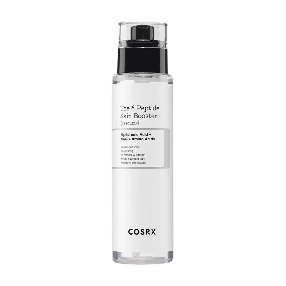 Μπουκάλι με ορό περιποίησης δέρματος "The 6 Peptide Skin Booster" με υαλουρονικό οξύ και αμινοξέα από COSRX.
