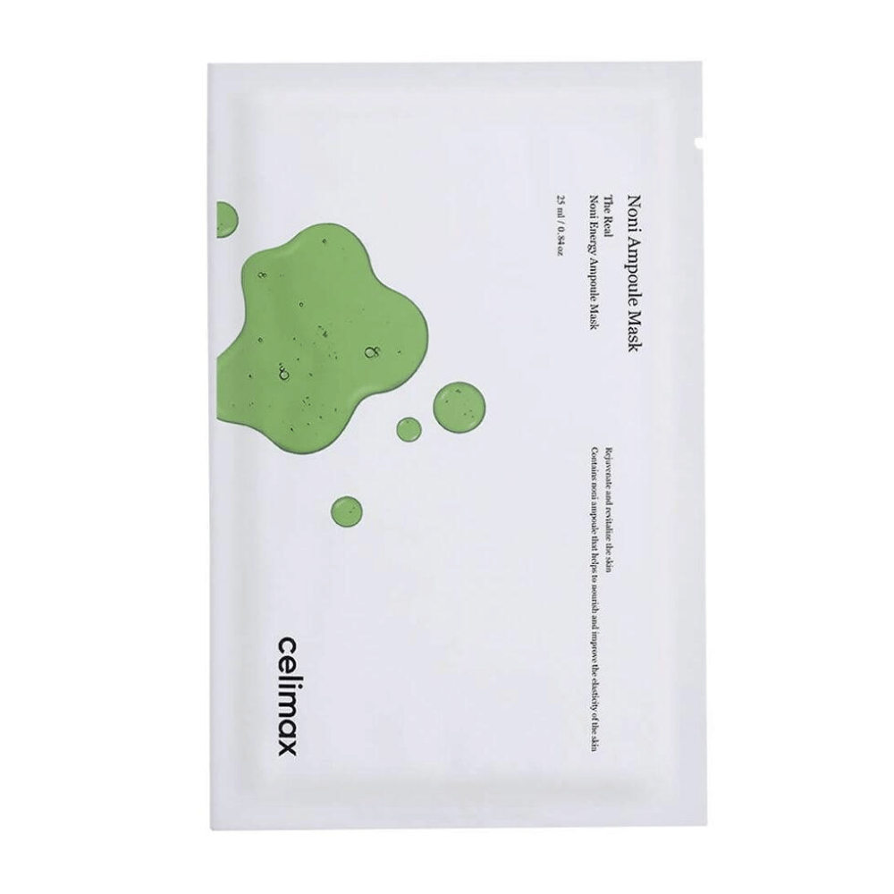 The Real Noni Ampoule Mask από Celimax είναι μια ενυδατική μάσκα προσώπου που βοηθά στη βελτίωση της ελαστικότητας και της δομής του δέρματος. Εμπλουτισμένη με εκχύλισμα noni, αυτή η μάσκα παρέχει εντατική θρέψη και δίνει στο δέρμα μια φρέσκια λάμψη. Ιδανική για μια αναζωογονητική και καταπραϋντική θεραπεία περιποίησης δέρματος!
