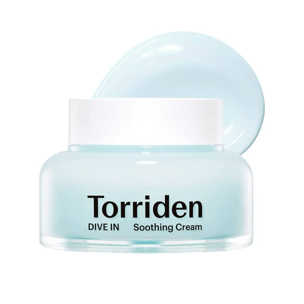 DIVE-IN Low Molecular Hyaluronic Acid Soothing Cream 100ml, από Torriden, παρέχει μακροχρόνια ενυδάτωση στο δέρμα, αποτρέπει την ξηρότητα και διατηρεί τη φυσική ισορροπία υγρασίας του.