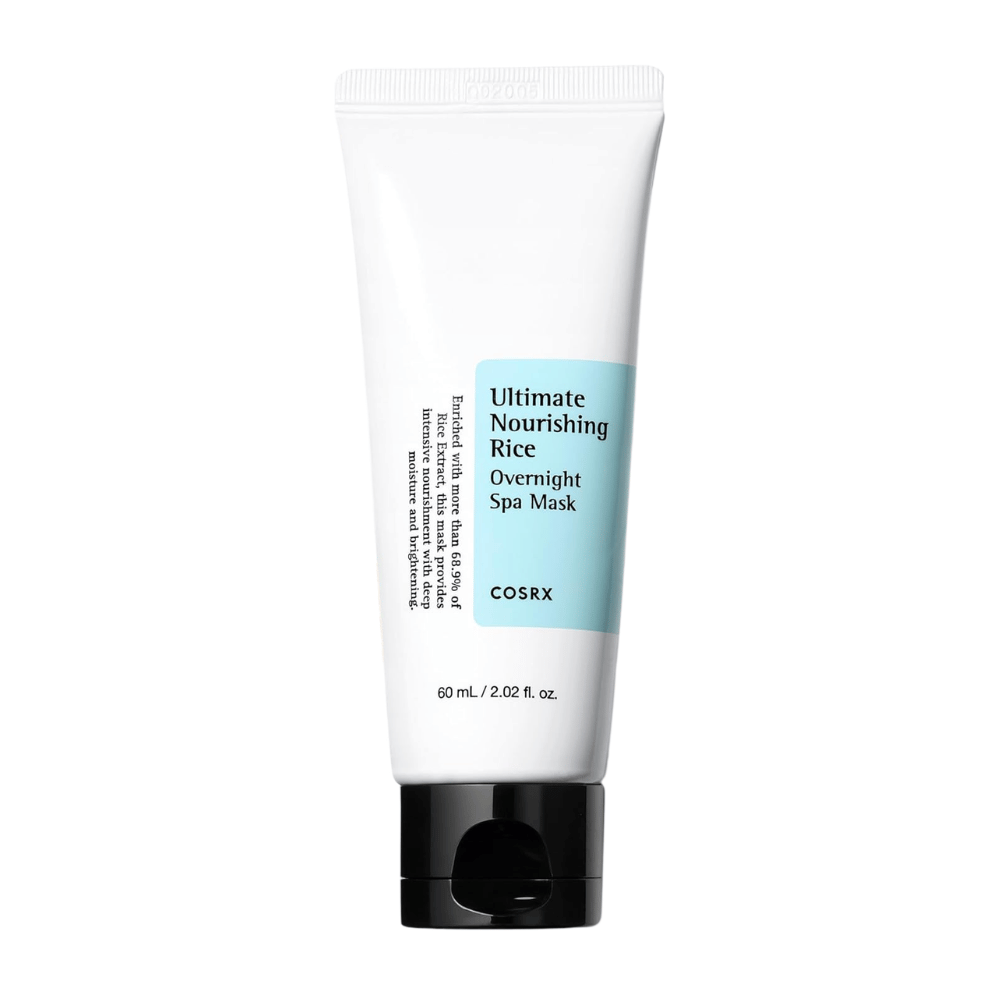 COSRX Ultimate Nourishing Rice Overnight Spa Mask 60 ml μάσκα ύπνου με εκχύλισμα ρυζιού για ενυδατωμένο και καθαρό δέρμα