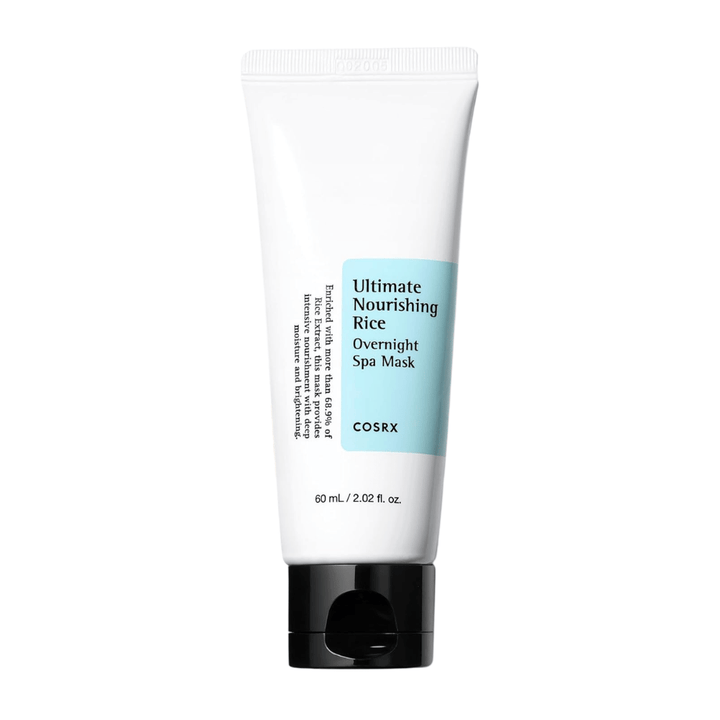 COSRX Ultimate Nourishing Rice Overnight Spa Mask 60 ml μάσκα ύπνου με εκχύλισμα ρυζιού για ενυδατωμένο και καθαρό δέρμα