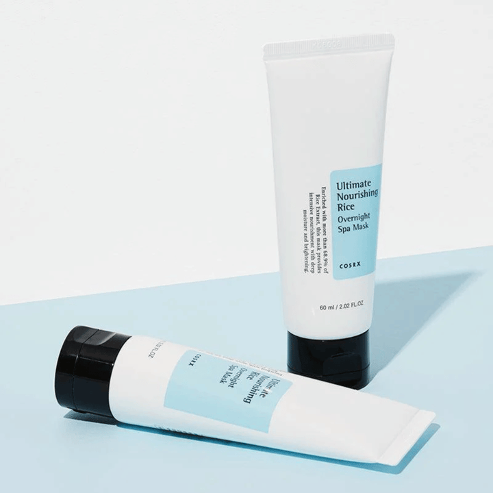 COSRX Ultimate Nourishing Rice Overnight Spa Mask 60 ml ενυδατική μάσκα ύπνου με ρύζι που ενισχύει τον προστατευτικό φραγμό του δέρματος