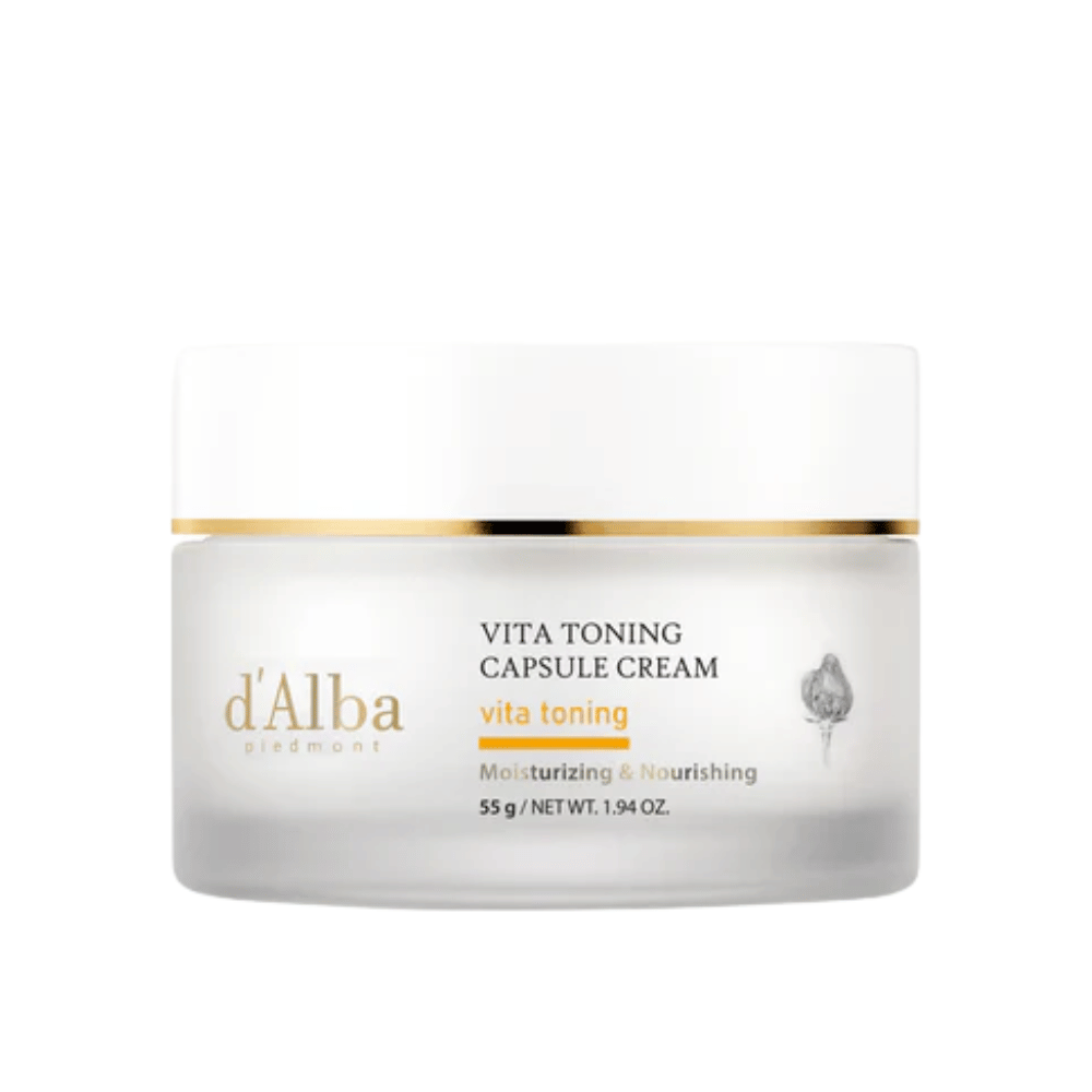 d'Alba Vita Toning Capsule Cream κρέμα προσώπου – κορεάτικη κρέμα λάμψης με κάψουλες βιταμινών που βοηθούν στην ενυδάτωση του δέρματος και προσφέρουν έναν πιο ομοιόμορφο, πιο λαμπερό τόνο δέρματος.