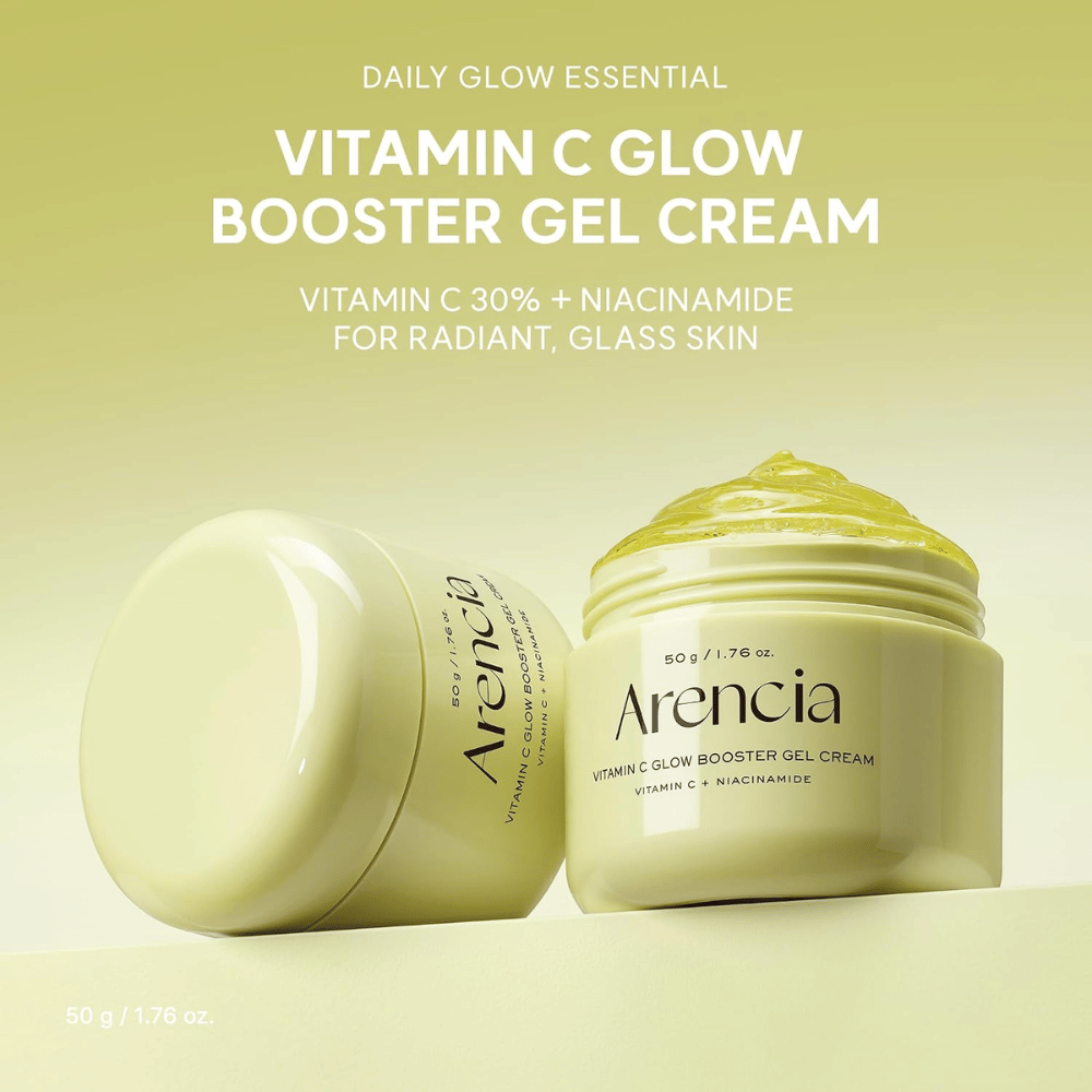 Arencia Vitamin C Glow Booster Gel Cream 50 g – gel-κρέμα με βιταμίνη C και νιασιναμίδη για λαμπερή επιδερμίδα