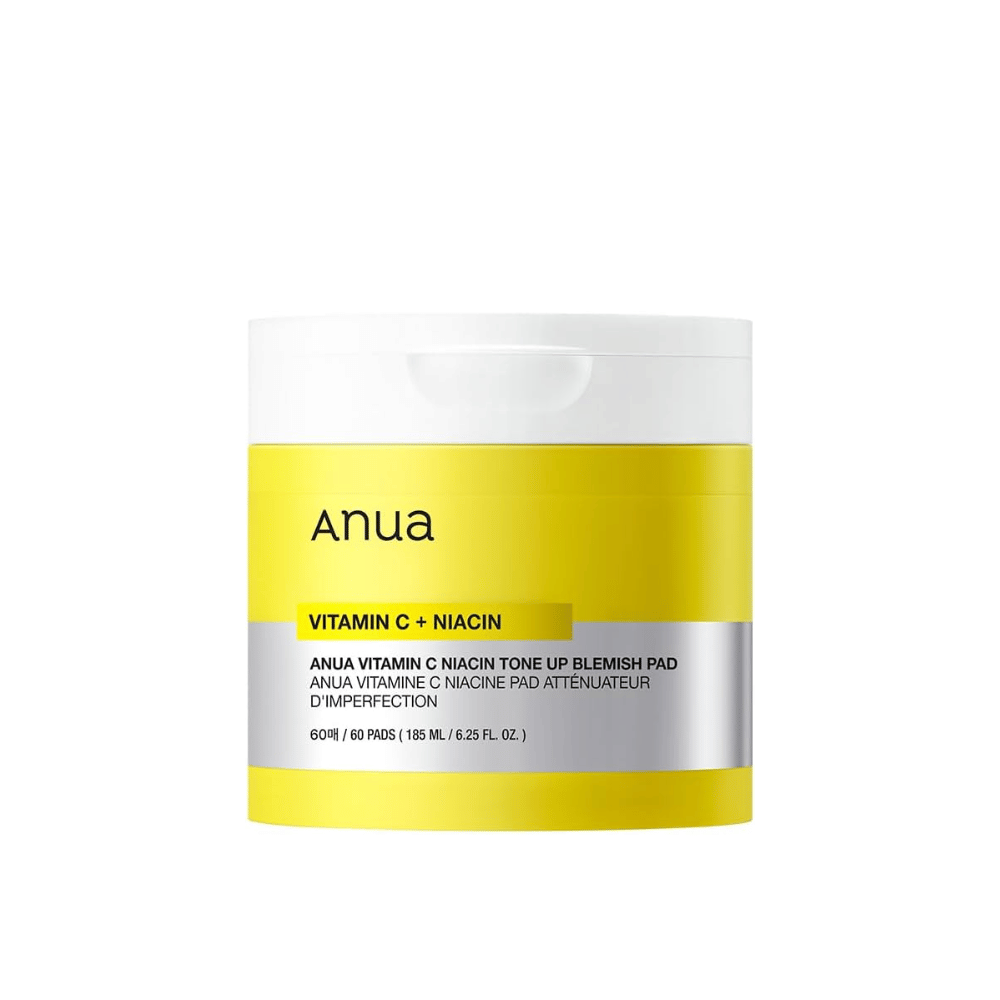 Anua Vitamin C + Niacin Tone Up Blemish Pad – Απολεπιστικά και φωτεινά τονωτικά επιθέματα.

🍊 Βιταμίνη C – Φωτίζει το δέρμα και εξισορροπεί τον τόνο της επιδερμίδας.
💧 Νιασιναμίδη – Μειώνει τις ατέλειες και βελτιώνει την ελαστικότητα του δέρματος.
✨ Ήπια απολέπιση – Αφαιρεί τα νεκρά κύτταρα του δέρματος και προσφέρει φρέσκια λάμψη.

Ιδανικό για πιο καθαρό και λαμπερό δέρμα!