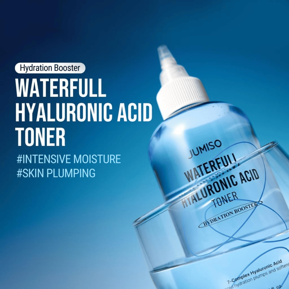 Jumiso Waterfull Hyaluronic Acid Toner – κορεάτικη τονωτική λοσιόν για έντονη ενυδάτωση και γεμάτο δέρμα με ελαφριά, μη κολλώδη αίσθηση