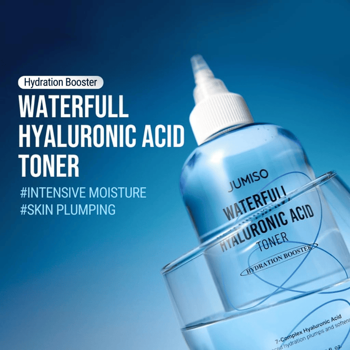 Jumiso Waterfull Hyaluronic Acid Toner – κορεάτικη τονωτική λοσιόν για έντονη ενυδάτωση και γεμάτο δέρμα με ελαφριά, μη κολλώδη αίσθηση