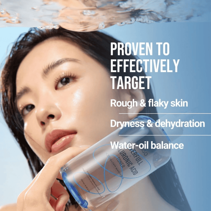 Jumiso Waterfull Hyaluronic Acid Toner 250 ml – έντονα ενυδατική λοσιόν που καταπολεμά την ξηρότητα, το ξεφλούδισμα του δέρματος και την ανισορροπία επιπέδων υγρασίας και λιπαρότητας