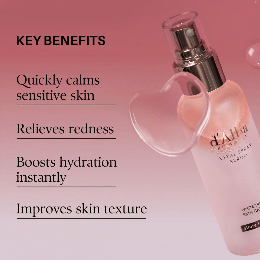 d'Alba White Truffle Vital Spray Serum – καταπραϋντικό serum mist για ευαίσθητη επιδερμίδα, ερυθρότητα και ενυδάτωση