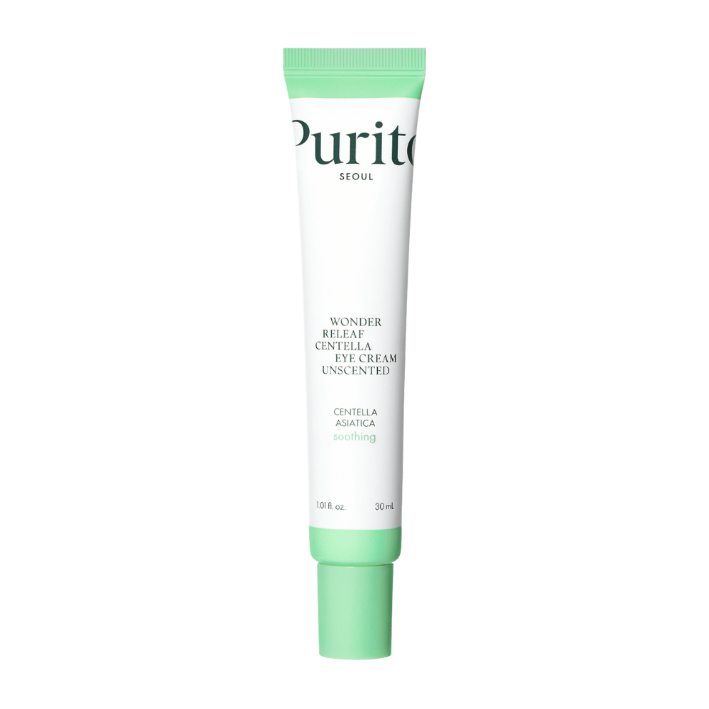Purito Wonder Releaf Centella Eye Cream Unscented είναι μια ήπια κρέμα ματιών εμπλουτισμένη με εκχύλισμα Centella Asiatica. Ενυδατώνει και καταπραΰνει το ευαίσθητο δέρμα γύρω από τα μάτια ενώ ενισχύει το φραγμό του δέρματος και ελαχιστοποιεί τις λεπτές γραμμές. Ιδανικό για ευαίσθητο δέρμα.