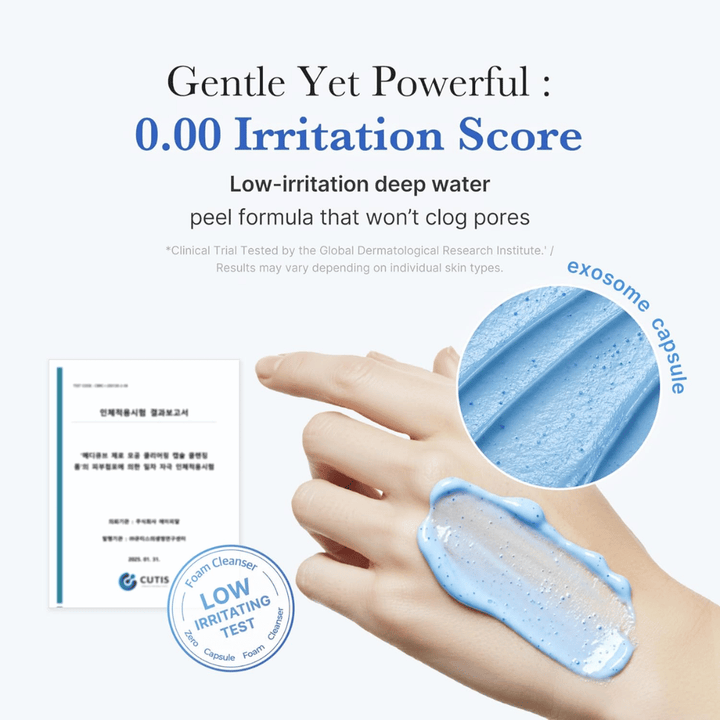 Medicube Zero Pore SA Clear Capsule Cleansing Foam – καθαρισμός χαμηλής ερεθιστικότητας με μπλε κάψουλες που απολεπίζουν το δέρμα απαλά και καθαρίζουν τους πόρους σε βάθος.