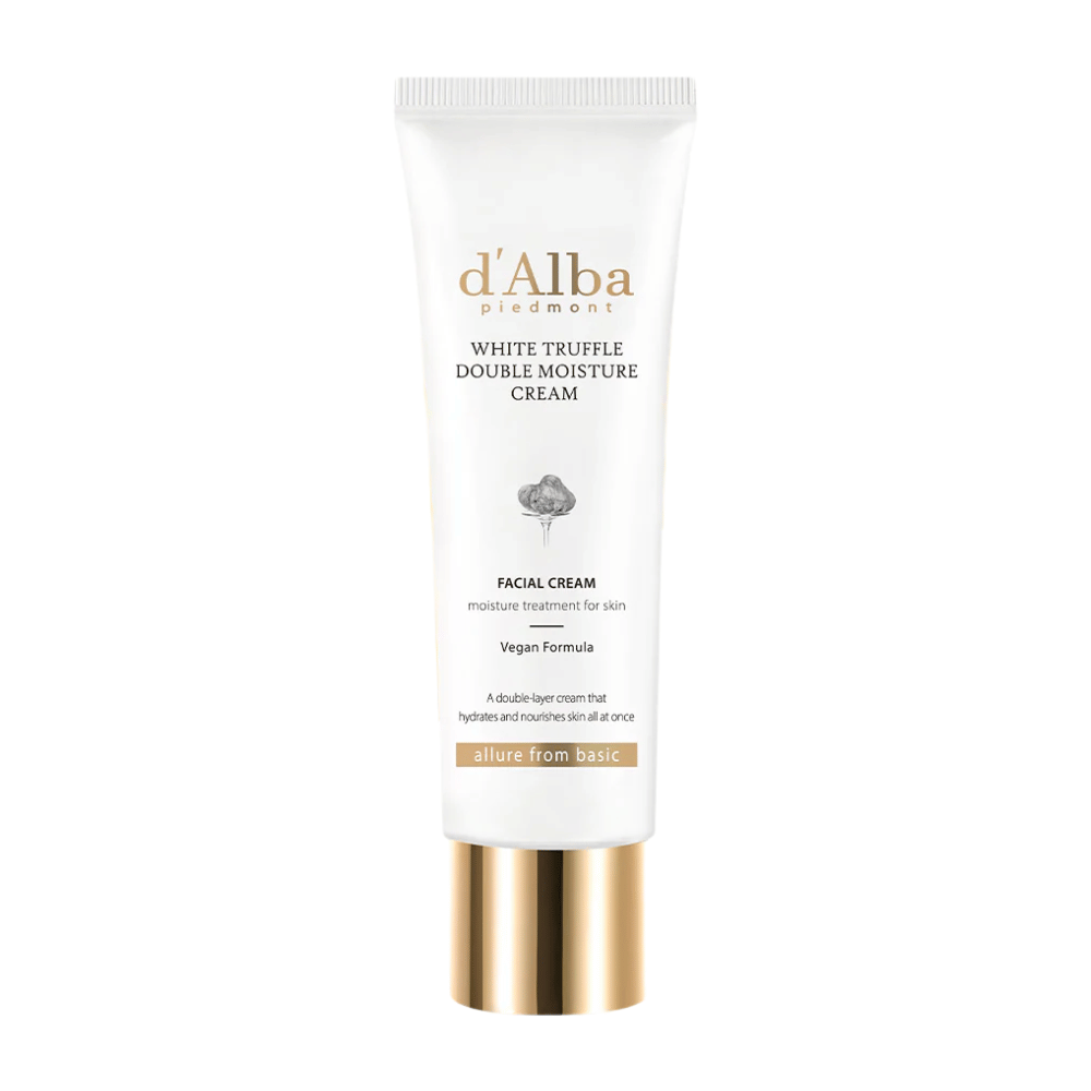 d'Alba White Truffle Double Moisture Cream είναι μια κρέμα προσώπου με vegan σύνθεση, ειδικά σχεδιασμένη για να προσφέρει βαθιά ενυδάτωση και θρέψη στο δέρμα. Η διπλή φόρμουλα προσφέρει μακροχρόνια υγρασία και υποστηρίζει τη φυσική ισορροπία του δέρματος για λαμπερή επιδερμίδα.