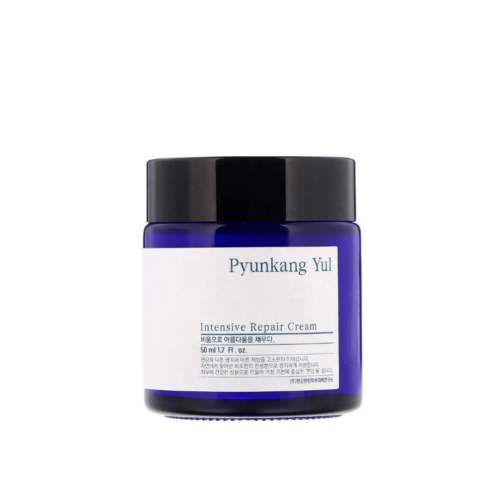Ένα βάζο Intensive Repair Cream 50ml από Pyunkang Yul σε λευκό φόντο.