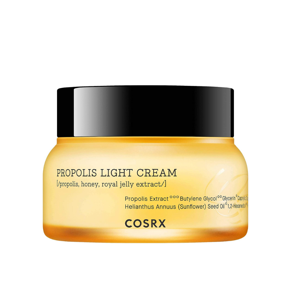COSRX Full Fit Propolis Light Cream 65ml με μαύρο βιολογικό πρόπολη σύμπλεγμα για αντιοξειδωτικά.