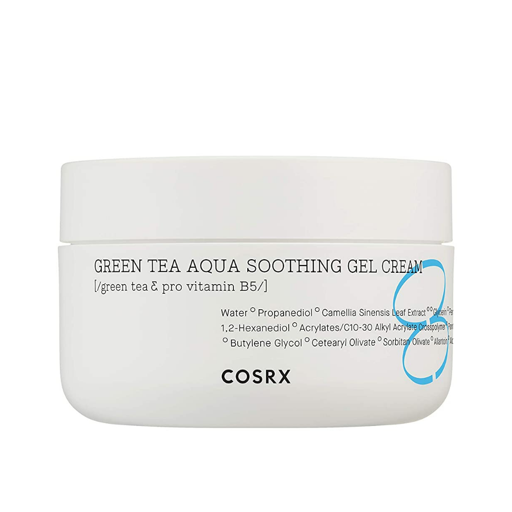 COSRX Green Tea Aqua Soothing Gel Cream 50ml που ενυδατώνει και καταπραΰνει το δέρμα.