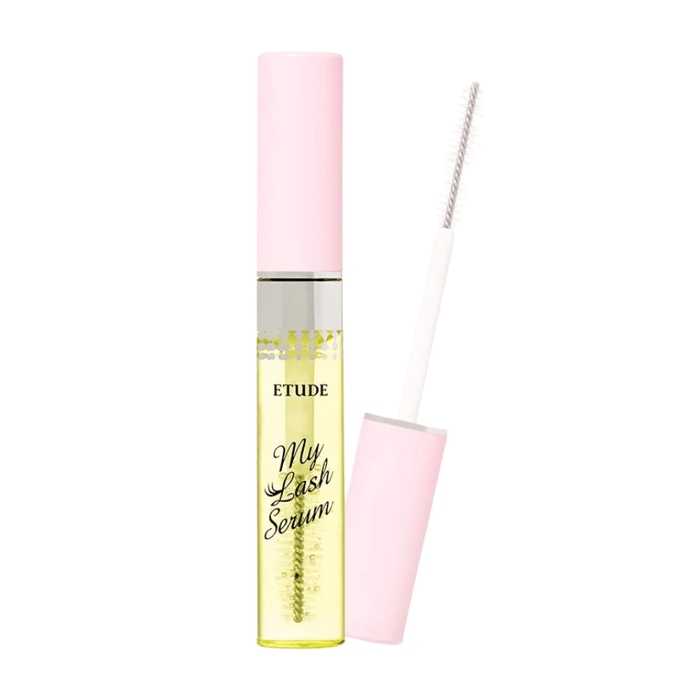 Ένα μπουκάλι ETUDE's My Lash Serum 9g με ροζ καπάκι.