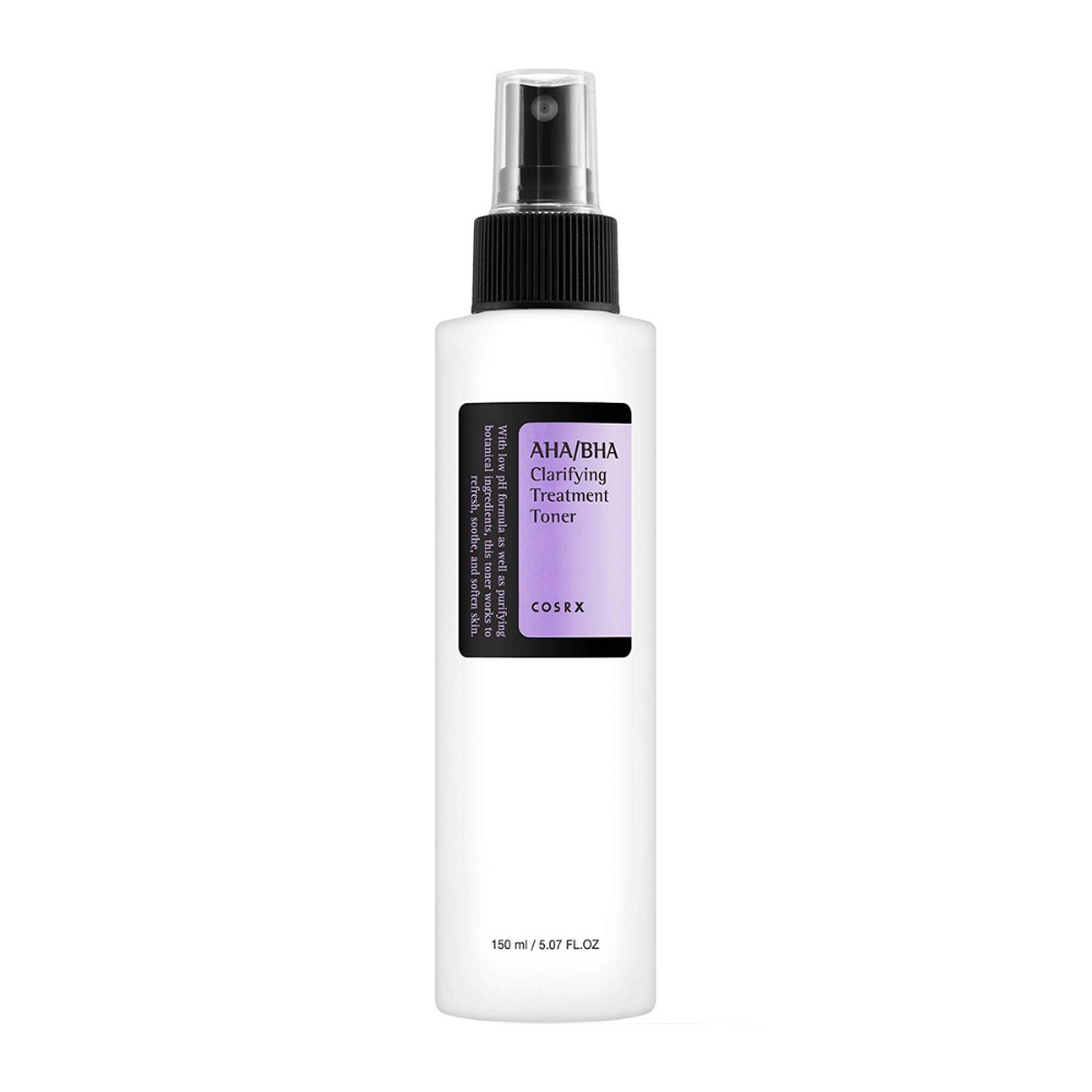 COSRX AHA/BHA Clarifying Treatment Toner 150ml απολεπίζει και αντιμετωπίζει αποτελεσματικά τα μαύρα στίγματα.
